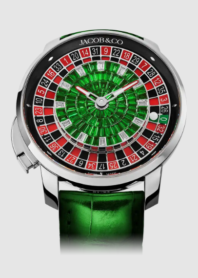 (image for) Jacob & Co casino tourbillon TSAVORITE BAGUETTE Replica Watch CA100.30.AB.BC.A